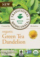 Traditional Medicinals Organic Green Tea Ginger Tea, 16 Tea Bags (Pack of 6) N34