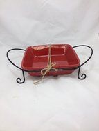 Signature Chelsea 8&quot; Square Baker with Caddy - Ruby