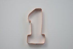 The Number 1 One Copper Number Cookie Cutter N4