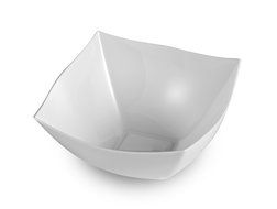 EMI Yoshi EMI-SB8W 8-Ounce Square Plastic Bowl, Mini, White, 48 Per Case