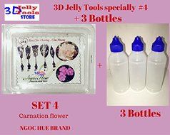 3D Jelly Tools specially -Type 4 - Carnation flower and 3 bottle