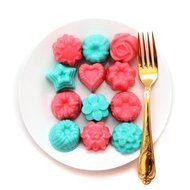 MassMall&reg; 12 Cavity Flowers Silicone Non Stick Chocolate Molds /Cake Bread Mold / Flower Mold/Jelly Mold/Candy... N3