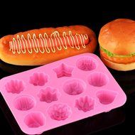MassMall&reg; 12 Cavity Flowers Silicone Non Stick Chocolate Molds /Cake Bread Mold / Flower Mold/Jelly Mold/Candy... N5
