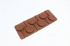 AUCH 1Pcs 6-Capacity Star Shape Silicone Lollipop Making Mold with Paper Sticks N3