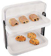 Paderno World Cuisine 2-Tier Cold Food Display Set with Covers
