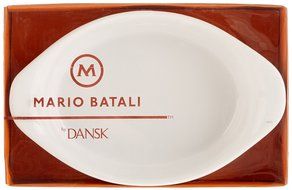 Mario Batali by Dansk Stoneware 8.5-Inch Oval Au Gratin, White N2