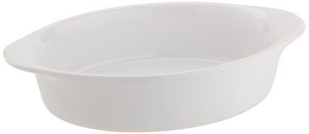 Mario Batali by Dansk Stoneware 8.5-Inch Oval Au Gratin, White N3