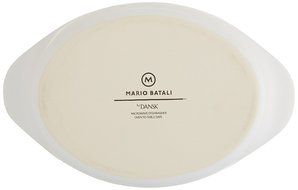 Mario Batali by Dansk Stoneware 8.5-Inch Oval Au Gratin, White N4