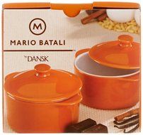Mario Batali by Dansk Stoneware 8.5-Inch Oval Au Gratin, White N6