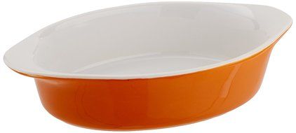 Mario Batali by Dansk Stoneware 8.5-Inch Oval Au Gratin, White N15