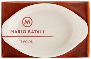 Mario Batali by Dansk Stoneware 8.5-Inch Oval Au Gratin, White N16