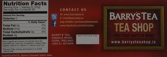 Barrys Gold Blend Tea Bags, 80 Count, 8.8 Ounce (Pack of 6) N2