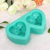 Double Heart Shape Cake Mold Silicone Cake Mould N6