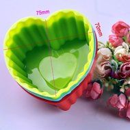 6pcs/set Kitchen Tools Love Heart Shape Soft Silicone Mould Candy Muffin Cup Cake Christmas Mold Tool Silicone... N3