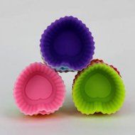 6pcs/set Kitchen Tools Love Heart Shape Soft Silicone Mould Candy Muffin Cup Cake Christmas Mold Tool Silicone... N4