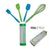 Silicone Baking Utensil Set (5 Pieces) Packaged in Gift Box (Blue &amp; Green) Christmas Gifts for Women N2