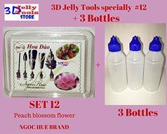 3D Jelly Tools specially -Type 12 - Peach blossom flower and 3 Bottle