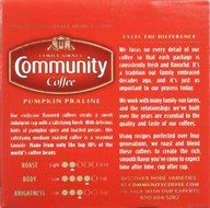 Community Pumpkin Praline Coffee K-cups Box of 12 N6