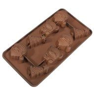 Xmas Santa Tree Bear Silicone Fondant Chocolate Cake Decorating Mold