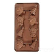Xmas Santa Tree Bear Silicone Fondant Chocolate Cake Decorating Mold N2