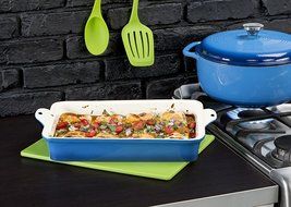 Lodge STW13RCT33 Stoneware Baking Dish, 9" x 13", Blue N2