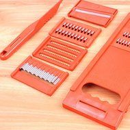 ASDOMO Handheld Multi Vegetable Slicer Grater Kitchen White Stainless Steel Blades Cutter Graters Julienne Slicers... N3