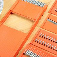 ASDOMO Handheld Multi Vegetable Slicer Grater Kitchen White Stainless Steel Blades Cutter Graters Julienne Slicers... N4