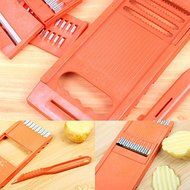 ASDOMO Handheld Multi Vegetable Slicer Grater Kitchen White Stainless Steel Blades Cutter Graters Julienne Slicers... N6