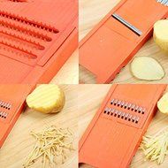 ASDOMO Handheld Multi Vegetable Slicer Grater Kitchen White Stainless Steel Blades Cutter Graters Julienne Slicers... N8