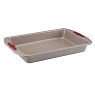Paula Deen Signature Nonstick Bakeware with Red Silicone Grips 3-Piece Bakeware Set N5