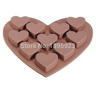 Lovely Hearts Silicone Cake Cookie Chocolate Decorating Mold Mould Ice Cube Tray Maker New N4
