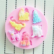 WilsonBaking Love Collection - Puppy Dogs World Decor Mold Decorations Silicone Mold Silicone Fondant Lace Molds...