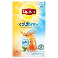 Lipton Black Iced Tea Bags, Cold Brew, Unsweetened 50 ct N3