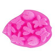 Tint 8 Butterfly Insects Silicone Cake Mold (Color Assorted)