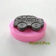 Mom&amp;pea 0538 Bus Shaped Silicone Mould for Fondant Cake Sugar Paste Cake Decoration 3d Cake Toppers Mold Soap... N2