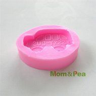 Mom&amp;pea 0538 Bus Shaped Silicone Mould for Fondant Cake Sugar Paste Cake Decoration 3d Cake Toppers Mold Soap... N4