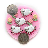 Little Sheep DIY Silicone Chocolate Fondant Cake Decorating Mold