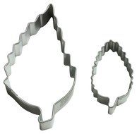 Cybrtrayd Parent/Child Cookie Cutter Set, 3.25-Inch, Aspen Leaf