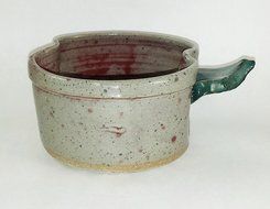Aunt Chris' Pottery - Hand Made Clay - Individual Apple Shaped Dish - Baking and Serving Dish - Accented With... N3