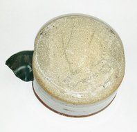 Aunt Chris' Pottery - Hand Made Clay - Individual Apple Shaped Dish - Baking and Serving Dish - Accented With... N4