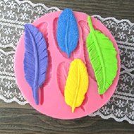 Bhbuy Feather Silicone Fondant Mould for Sugarcraft,cup Cake,chocolate Clay Mold N4
