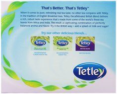 Tetley British Blend Naturally Decaffeinated Premium Black Tea, 40-Count Tea Bags (Pack of 6) N3