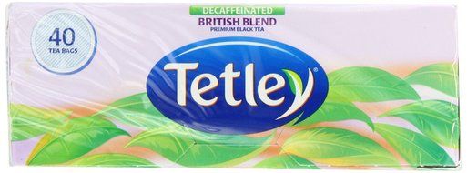 Tetley British Blend Naturally Decaffeinated Premium Black Tea, 40-Count Tea Bags (Pack of 6) N5