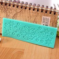 FVIEW Christmas Bells Lace Cake Mold Silicone Fondant Cake Decorating Mould