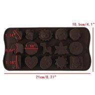 Chocolate Cake Cookie Baking Silicone Mould Mold Ice Cube Tray N2