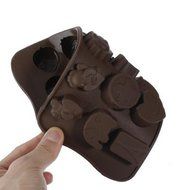 Chocolate Cake Cookie Baking Silicone Mould Mold Ice Cube Tray N3