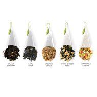 Tea Fort&eacute; Large Tin Sampler Gift Assortment with 15 Handcrafted Pyramid Tea Infusers - Black Tea, Green Tea, White... N3