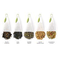 Tea Fort&eacute; Large Tin Sampler Gift Assortment with 15 Handcrafted Pyramid Tea Infusers - Black Tea, Green Tea, White... N6