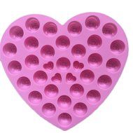 JLHua Set of 2 Candy Molds For Lego Lovers, Chocolate Molds, Ice Cube Molds, Silicone Baking Molds-Love Rose N3
