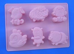 Chinese zodiac animals #1 Silicone cake mold Soap molds Decoration mould
